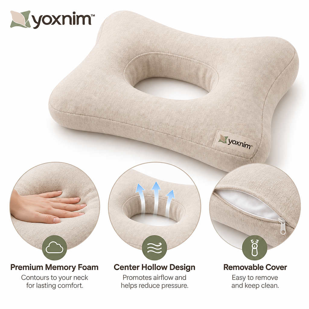 Yoxnim Center-Opening Contour Pillow