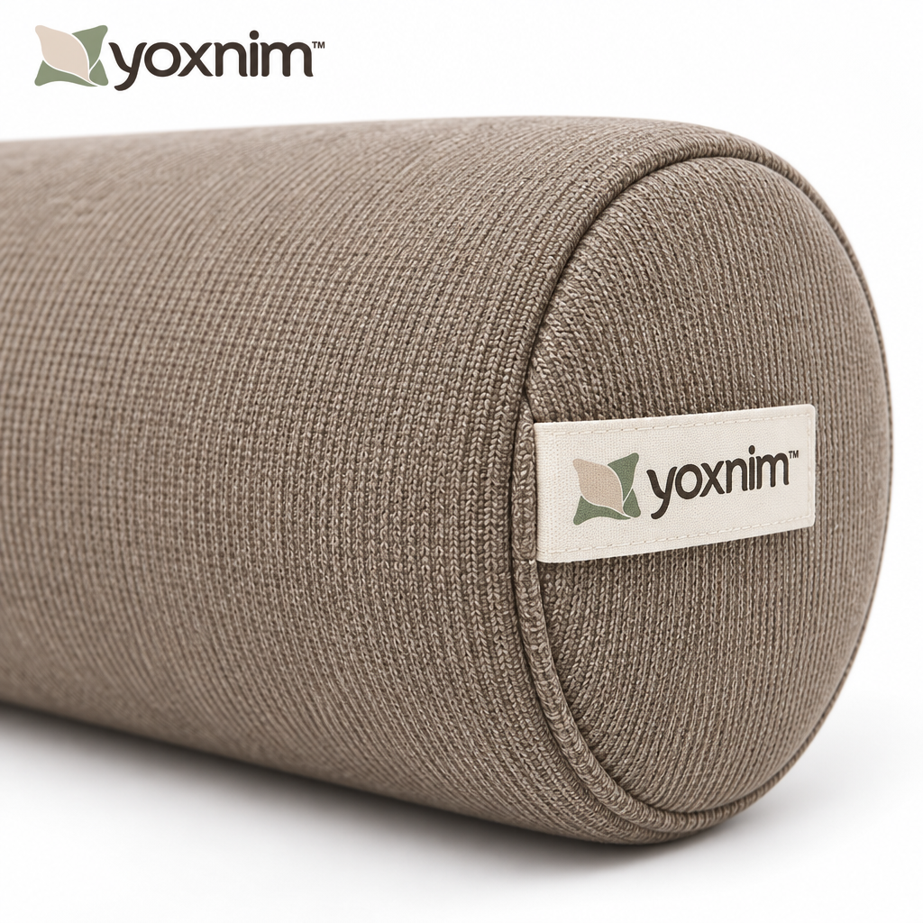 Yoxnim Taupe Bolster Neck Pillow
